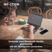 Sony WF-C710N potpuno bežične slušalice s tehnologijom uklanjanja buke, plave, upravljanje dodirom, multipoint, IPX4, 40 sati baterije, brzo punjenje, iOS i 8