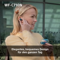 Sony WF-C710N potpuno bežične slušalice s tehnologijom uklanjanja buke, plave, upravljanje dodirom, multipoint, IPX4, 40 sati baterije, brzo punjenje, iOS i 5
