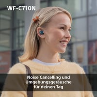 Sony WF-C710N potpuno bežične slušalice s tehnologijom uklanjanja buke, plave, upravljanje dodirom, multipoint, IPX4, 40 sati baterije, brzo punjenje, iOS i 3