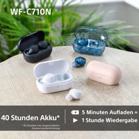 Sony WF-C710N potpuno bežične slušalice s tehnologijom uklanjanja buke, plave, upravljanje dodirom, multipoint, IPX4, 40 sati baterije, brzo punjenje, iOS i 6