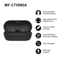 Sony WF-C710N True Wireless slušalice s uklanjanjem buke, crne, upravljanje dodirom, Multipoint — USB kabel nedostaje (stanje: vidi 2. sliku) 4