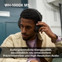 Sony WH-1000XM5 vezeték nélküli fejhallgató aktív zajszűréssel, 30 órás akkumulátor, fekete - Black hard case, With Hard case 5