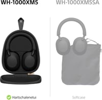 Sony WH-1000XM5 vezeték nélküli fejhallgató aktív zajszűréssel, 30 órás akkumulátor, fekete - Black hard case, With Hard case 3