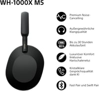 Sony WH-1000XM5 vezeték nélküli fejhallgató aktív zajszűréssel, 30 órás akkumulátor, fekete - Black hard case, With Hard case 2