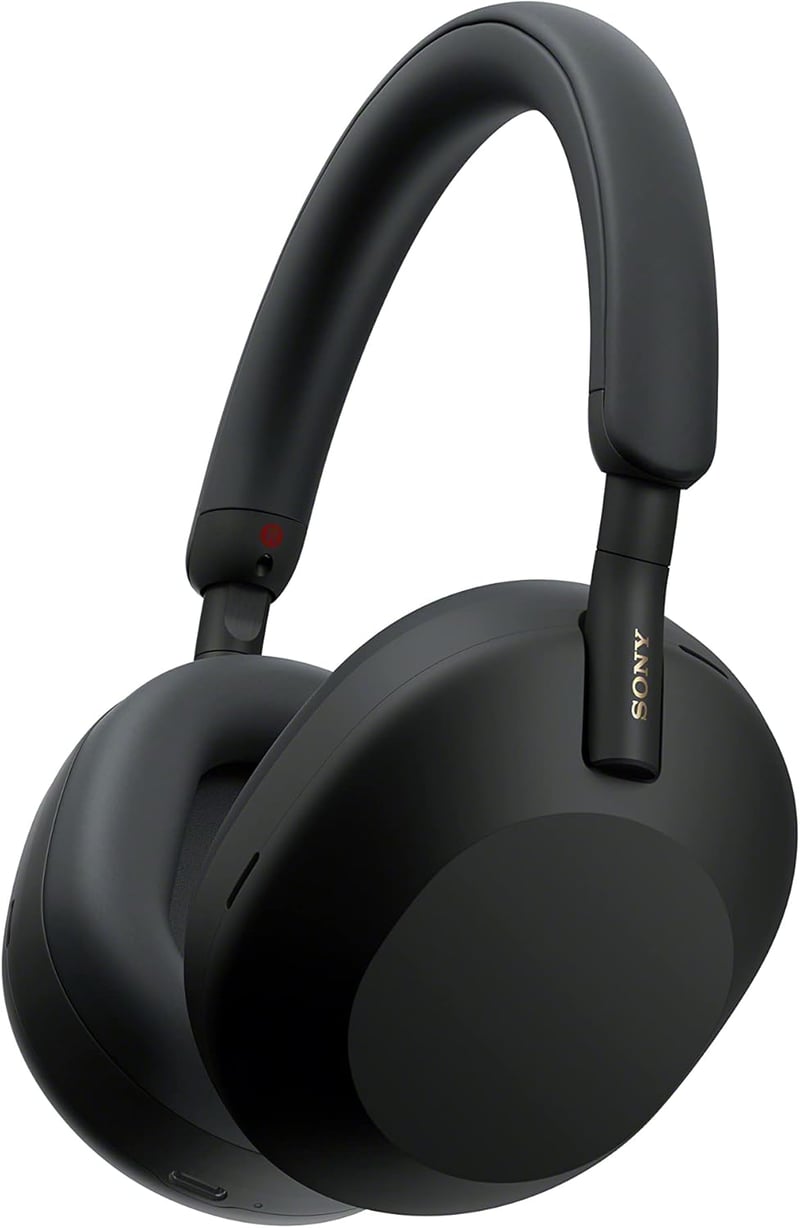 Sony WH-1000XM5 vezeték nélküli fejhallgató aktív zajszűréssel, 30 órás akkumulátor, fekete - Black hard case, With Hard case
