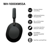 Sony WH-1000XM5 Bluetooth slúchadlá s potlačením hluku, čierne – chybné, na súčiastky/opravu (stav: pozri 2. obrázok) 4