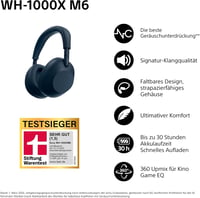 Sony WH-1000XM6 vezeték nélküli zajszűrős fejhallgató - Midnight Blue 2
