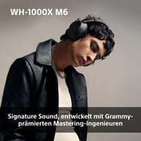 Bezdrôtové slúchadlá Sony WH-1000XM6 s potlačením hluku, Hi-Res zvuk, Bluetooth, skladací dizajn, magnetické puzdro, 30-hodinová výdrž batérie, iOS a 5