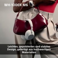 Bezdrôtové slúchadlá Sony WH-1000XM6 s potlačením hluku, Hi-Res zvuk, Bluetooth, skladací dizajn, magnetické puzdro, 30-hodinová výdrž batérie, iOS a 7