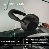 Bezdrôtové slúchadlá Sony WH-1000XM6 s potlačením hluku, Hi-Res zvuk, Bluetooth, skladací dizajn, magnetické puzdro, 30-hodinová výdrž batérie, iOS a 8