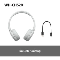 Sony WH-CH520 Bluetooth slušalice - Bijele - 50 sati baterije, brzo punjenje, višestruka veza (multipoint), ugrađeni mikrofon, on-ear 9