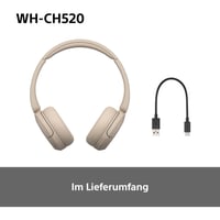 Bluetooth slúchadlá Sony WH-CH520, bezdrôtové, na uši, 50-hodinová výdrž batérie, rýchle nabíjanie, vstavaný mikrofón, kompatibilné s iOS a Androidom 10