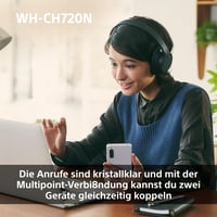 Bezdrôtové slúchadlá Sony WH-CH720N s Bluetooth a potlačením hluku – 35 hodín výdrže batérie a rýchle nabíjanie – biele 8