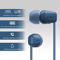 Sony WI-C100 Bluetooth fülhallgató, 25 órás akkumulátor, kék, mikrofon 4