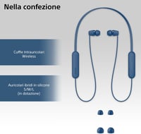 Sony WI-C100 Bluetooth fülhallgató, 25 órás akkumulátor, kék, mikrofon 6