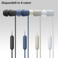 Sony WI-C100 Bluetooth fülhallgató, 25 órás akkumulátor, kék, mikrofon 7
