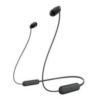Bezdrôtové Bluetooth slúchadlá Sony WI-C100 so vstavaným mikrofónom, 25-hodinovou výdržou batérie, kompatibilné s hlasovým asistentom, čierne 1