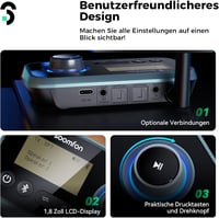 SOOMFON 3-in-1 Bluetooth 5.0 Adó Vevő 2 Fejhallgatóhoz, TV PC Sztereó Audio Adapter Alacsony Késleltetéssel, Hangerő Szabályozás 5