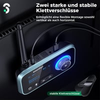SOOMFON 3-in-1 Bluetooth 5.0 Adó Vevő 2 Fejhallgatóhoz, TV PC Sztereó Audio Adapter Alacsony Késleltetéssel, Hangerő Szabályozás 4