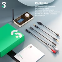 SOOMFON 3-in-1 Bluetooth 5.2 Adapter Kijelzővel, 2 Fülhallgatóhoz, aptX HD, Alacsony Késleltetés 9