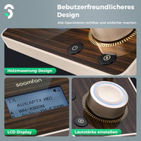 SOOMFON 3-in-1 Bluetooth 5.2 Adapter Kijelzővel, 2 Fülhallgatóhoz, aptX HD, Alacsony Késleltetés 3