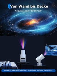 SOOMFON 4K Mini Projektor WiFi Bluetooth Full HD 720P 260 ANSI Lumen Hordozható 3