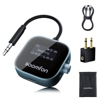 SOOMFON Bluetooth 5.3 odašiljač i prijemnik za TV, za 2 slušalice, zrakoplovni odašiljač-prijemnik, audio prijenos 1