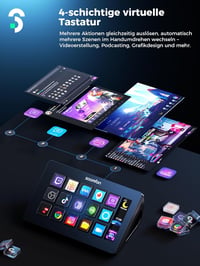 SOOMFON Control Deck V2024 Stream Controller 15 LCD Makró Gomb OBS Twitch YouTube 4