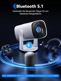 SOOMFON Mini Projektor 1080P Bluetooth Autofókusz Hordozható Okostelefon Tablet Laptop 6