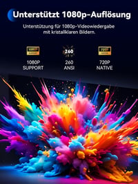 SOOMFON Mini Projektor 1080P Bluetooth Autofókusz Hordozható Okostelefon Tablet Laptop 3