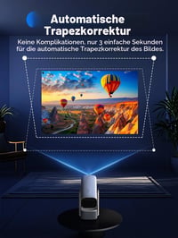 Mini projektor SOOMFON SK2 Full HD 1080P, WiFi, Bluetooth, 6W reproduktor, automatická korekcia lichobežníkového skreslenia, prenosný, kompatibilný s HDMI, TV stick a notebookom 5