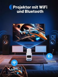 Mini projektor SOOMFON SK2 Full HD 1080P, WiFi, Bluetooth, 6W reproduktor, automatická korekcia lichobežníkového skreslenia, prenosný, kompatibilný s HDMI, TV stick a notebookom 2
