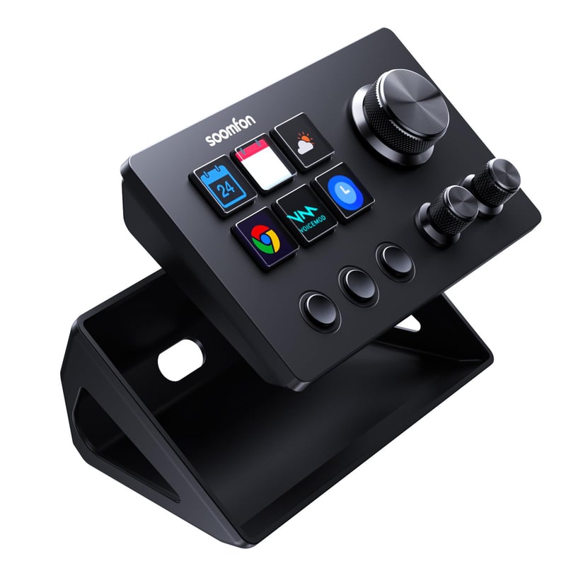 SOOMFON Stream Controller SE – 6 LCD Makró Gomb, 3 Jelenet Gomb és Vezérlők, Streaming Vezérlőpanel