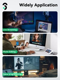SOOMFON Stream Controller Studio Control Deck 15 Makró Gombbal és Irányítópulttal - Fehér 8