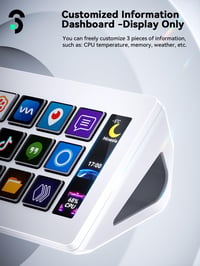 SOOMFON Stream Controller Studio Control Deck 15 Makró Gombbal és Irányítópulttal - Fehér 4