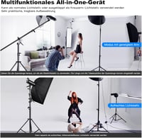 Soonpho 400 cm Profi Fényállvány Boom Karral Fotózáshoz és Videózáshoz - Állítható Stúdió Tripod TikTok VLOG Tartalomkészítéshez 2