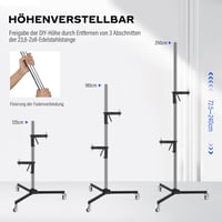soonpho Acél Tripod Görgőkkel és Csúszó Karral, 10 kg Terhelhetőség, Stúdió Állvány 5