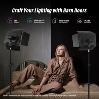 Soonpho Bi LED Videó Lámpa Szett (2db) - 2500-6500K Állítható Fényerő, 20W Fotó Stúdió Világítás Terelőlappal, Állvánnyal és Telefontartóval 2