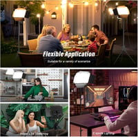 Soonpho Bi LED Videó Lámpa Szett (2db) - 2500-6500K Állítható Fényerő, 20W Fotó Stúdió Világítás Terelőlappal, Állvánnyal és Telefontartóval 3