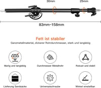 soonpho Boom Arm Pro 83-158 cm Teleszkópos Kiterjesztő Kar Súlyozó Táskával Fotóstúdió 3