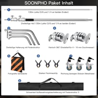 Soonpho C-állvány rozsdamentes acél 330 cm boom tripod reflektorhoz és stúdió világításhoz 3