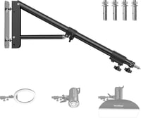 Soonpho Falra Szerelhető Boom Kar Fotóstúdióhoz - 135 cm Hosszú, 180° Forgatható, Háromszög Alappal, Stúdió Lámpákhoz, Softboxhoz, Reflektor 1