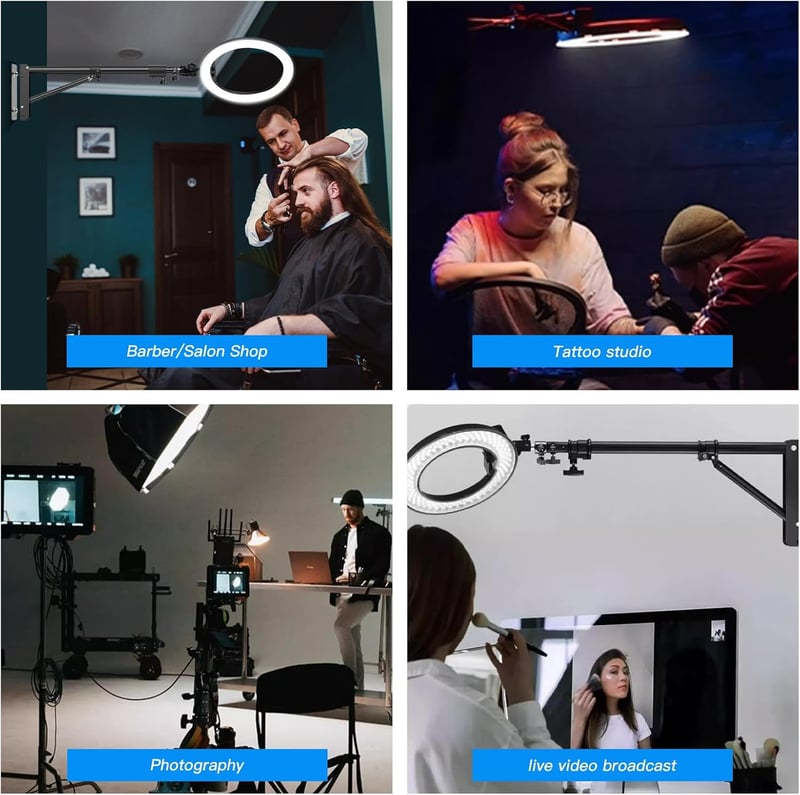 Soonpho Falra Szerelhető Boom Kar Fotóstúdióhoz - 135 cm Hosszú, 180° Forgatható, Háromszög Alappal, Stúdió Lámpákhoz, Softboxhoz, Reflektor