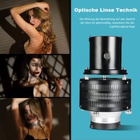 Soonpho Optikai Kúpos Snoot Bowens Adapterrel - Alumínium GOBO Projektor Fotósoknak 5 Színszűrővel és 10 Mintával LED Stúdió Vakukhoz 3