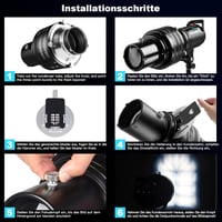 Soonpho Optikai Kúpos Snoot Bowens Adapterrel - Alumínium GOBO Projektor Fotósoknak 5 Színszűrővel és 10 Mintával LED Stúdió Vakukhoz 6