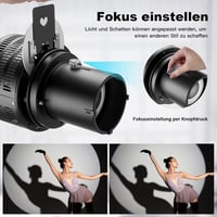 Soonpho Optikai Kúpos Snoot Bowens Adapterrel - Alumínium GOBO Projektor Fotósoknak 5 Színszűrővel és 10 Mintával LED Stúdió Vakukhoz 4