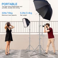 Soonpho rozsdamentes acél állvány 280cm rugózott fotó tripod 2db csomag 3