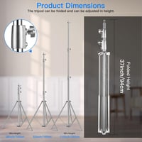 Soonpho rozsdamentes acél állvány 280cm rugózott fotó tripod 2db csomag 4