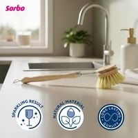 Sorbo Kefa na riad z FSC dreva so štetinami Tampico, kovovým háčikom a ergonomickým tvarom 6