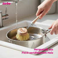 Sorbo Kefa na riad z FSC dreva so štetinami Tampico, kovovým háčikom a ergonomickým tvarom 7